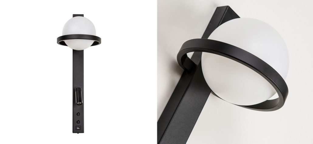 Бра Поворотный спот Pots light Черный