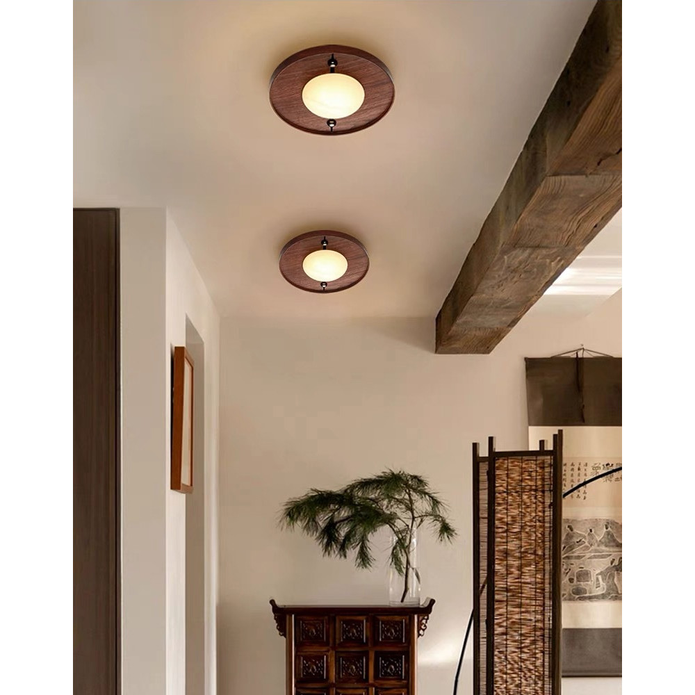 Бра потолочный кругый Ceiling Wooden Lamp