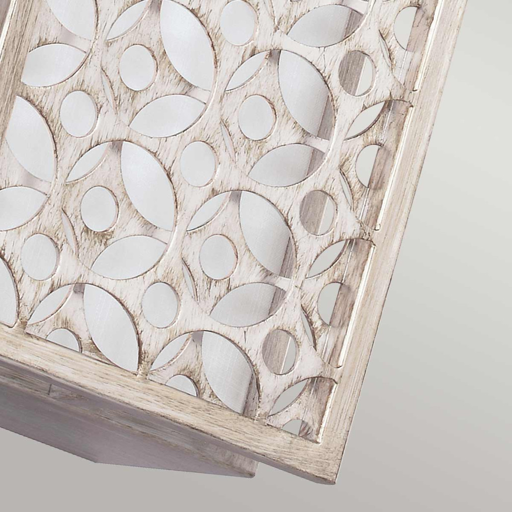 Бра прямоугольное в серебрянном цвете с ажурной решеткой Feiss