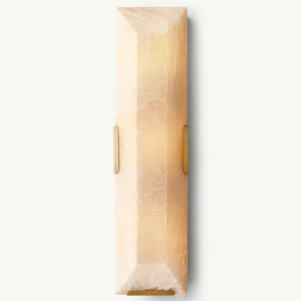 Бра прямоугольное высокое с мраморным плафоном Calling to Shine