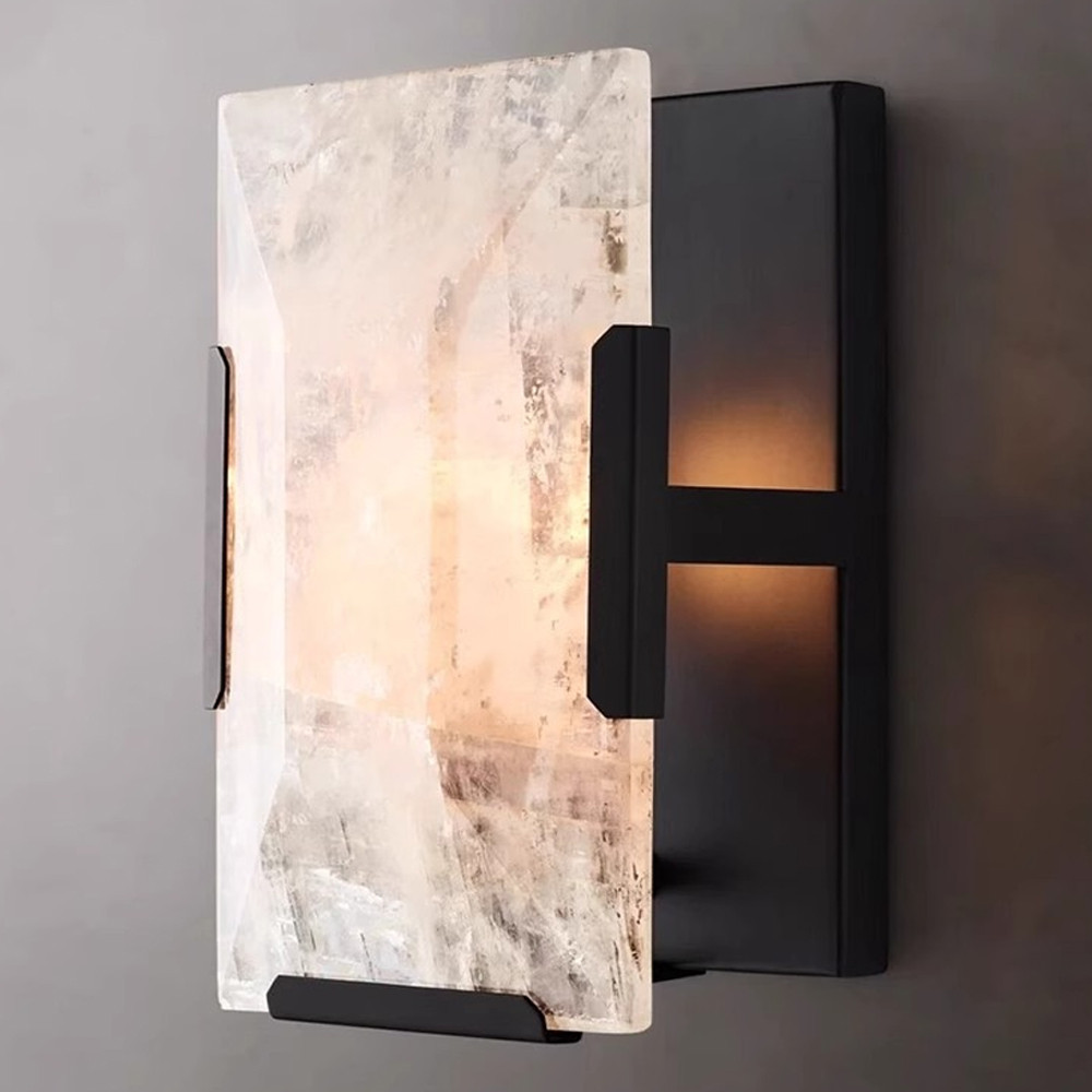 Бра прямоугольное с мраморным плафоном Calling to Shine