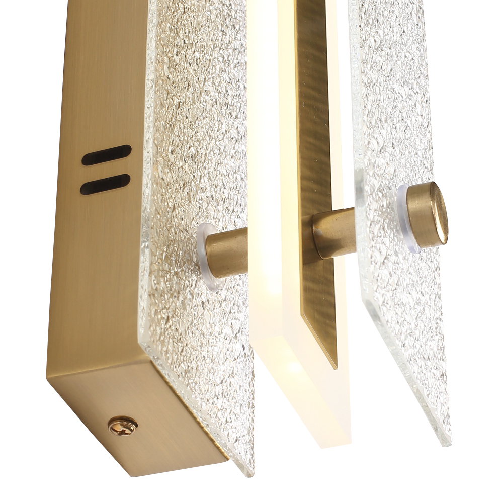 Бра прямоугольное с эффектом морозного стекла Freezing Pattern