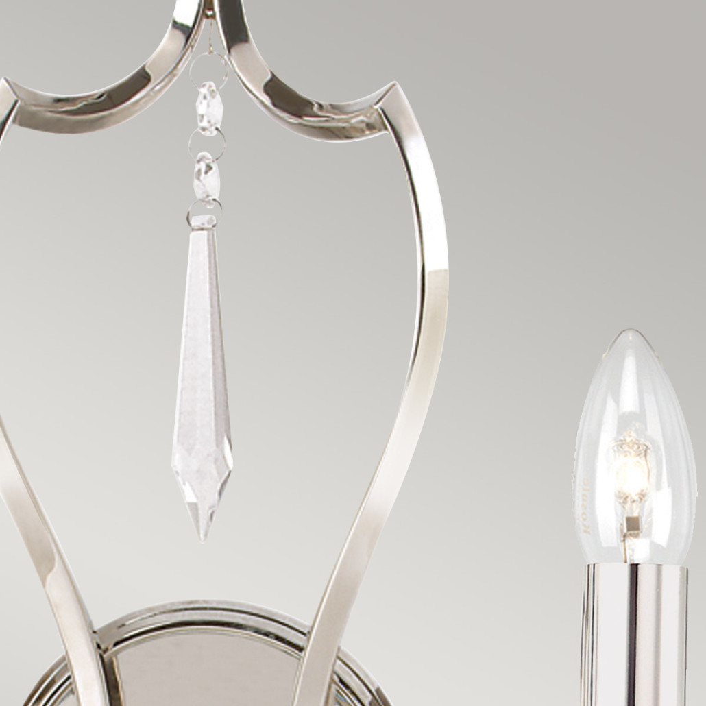 Бра с 2-мя лампами и подвеской из прозрачного стекла Elstead Lighting