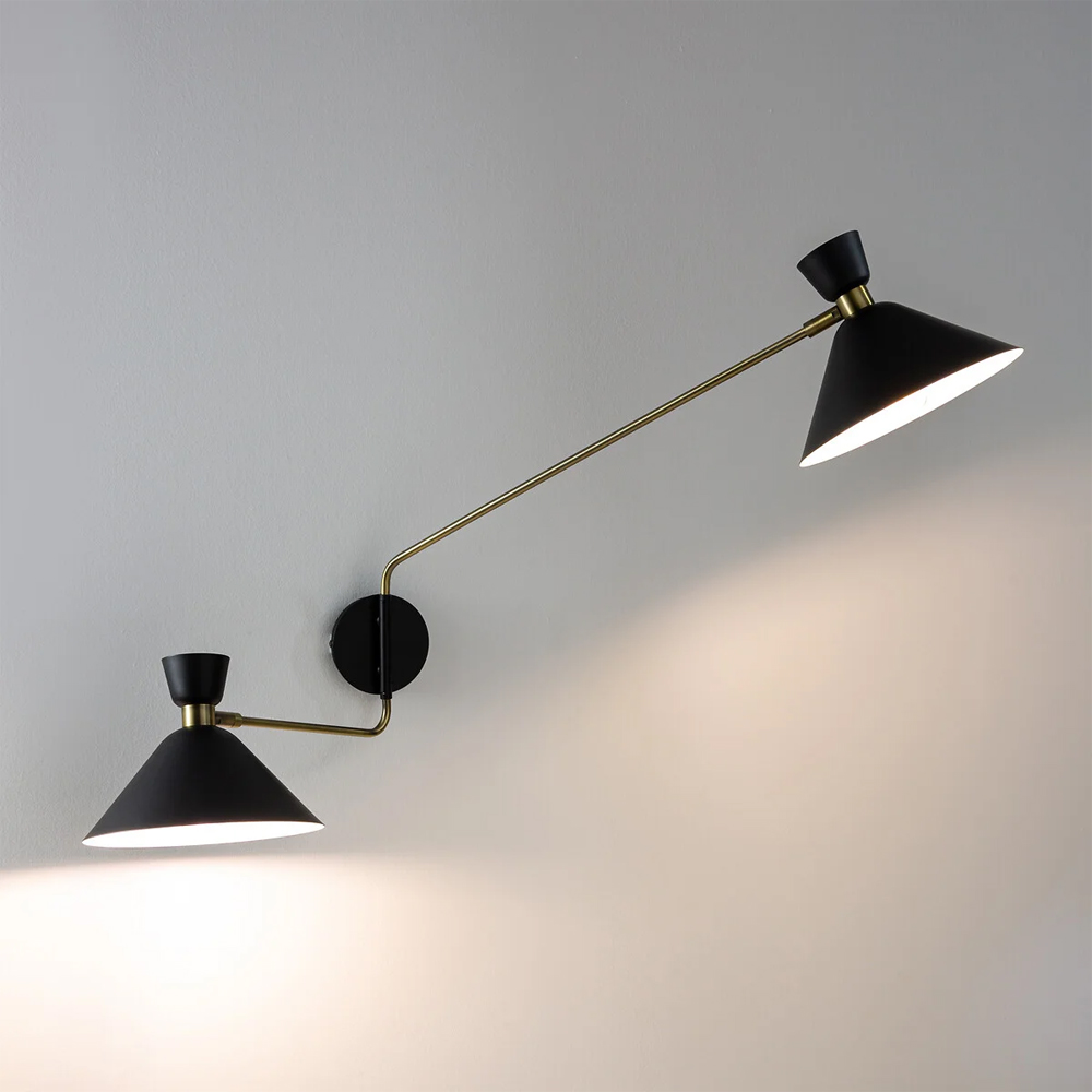 Бра с 2-мя поворотными плафонами Davy Duo Wall Lamp