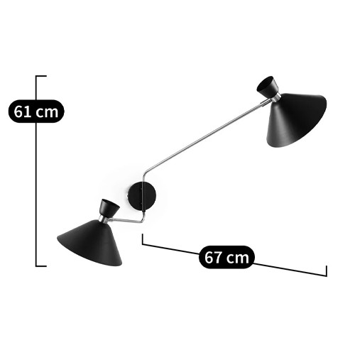 Бра с 2-мя поворотными плафонами Davy Duo Wall Lamp