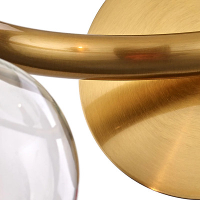 Бра с 2-мя стеклянными сферическими плафонами Arco Wall Lamp