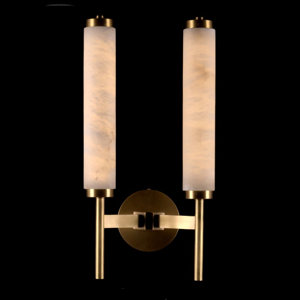 Бра с 2-мя цилиндрическими каменными плафонами Wand of Light