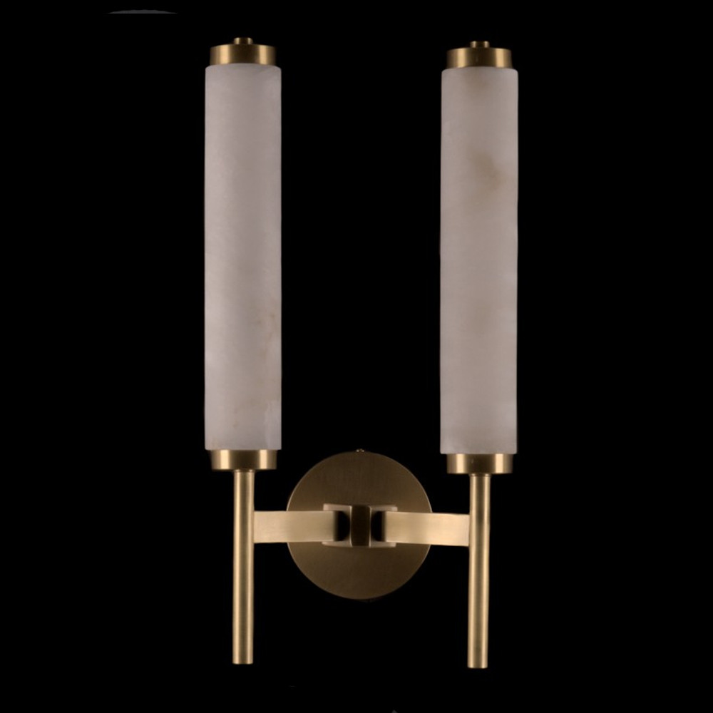 Бра с 2-мя цилиндрическими каменными плафонами Wand of Light