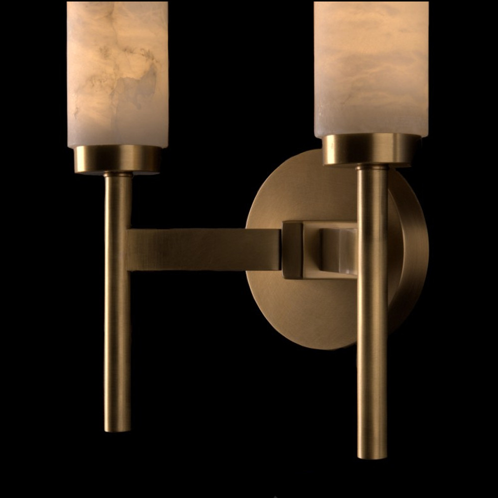 Бра с 2-мя цилиндрическими каменными плафонами Wand of Light