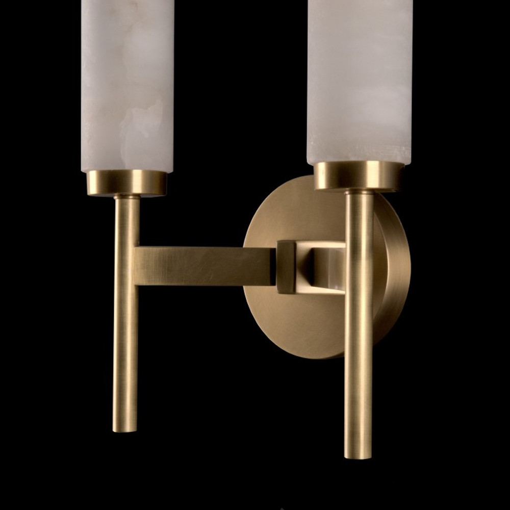 Бра с 2-мя цилиндрическими каменными плафонами Wand of Light