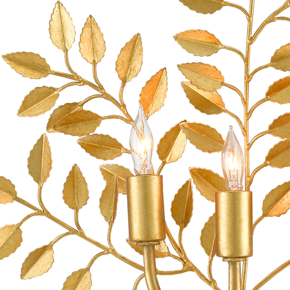 Бра с 3-мя лампами и декором в виде веток с листьями Little Twigs