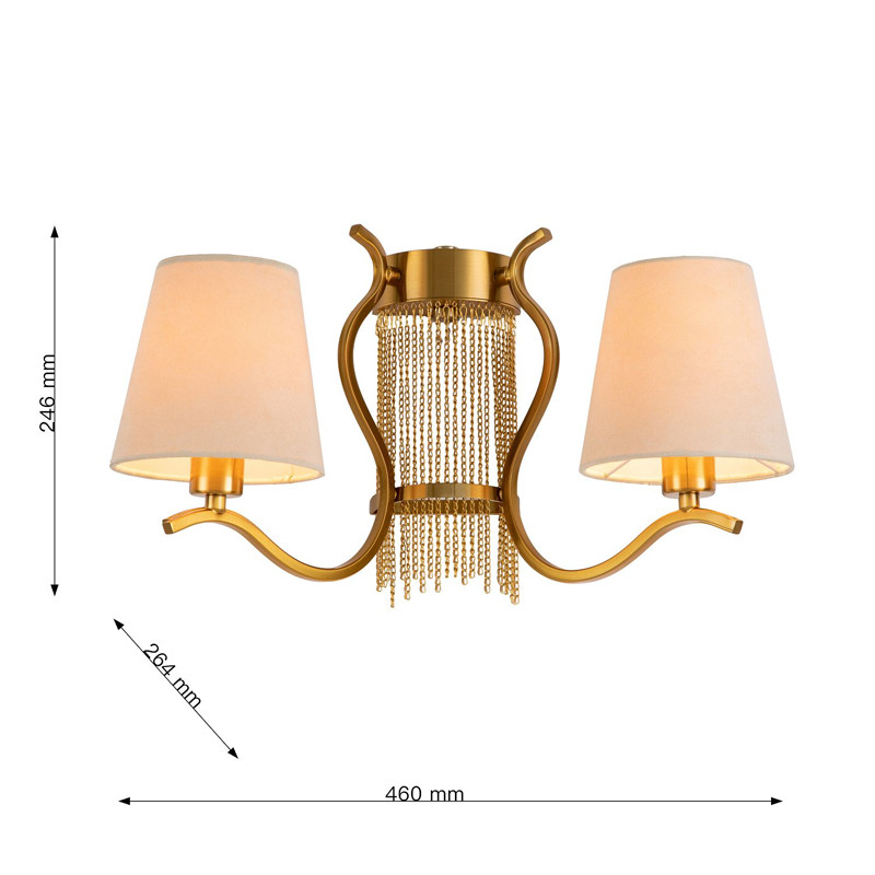 Бра с абажурами из велюровой ткани Gracy