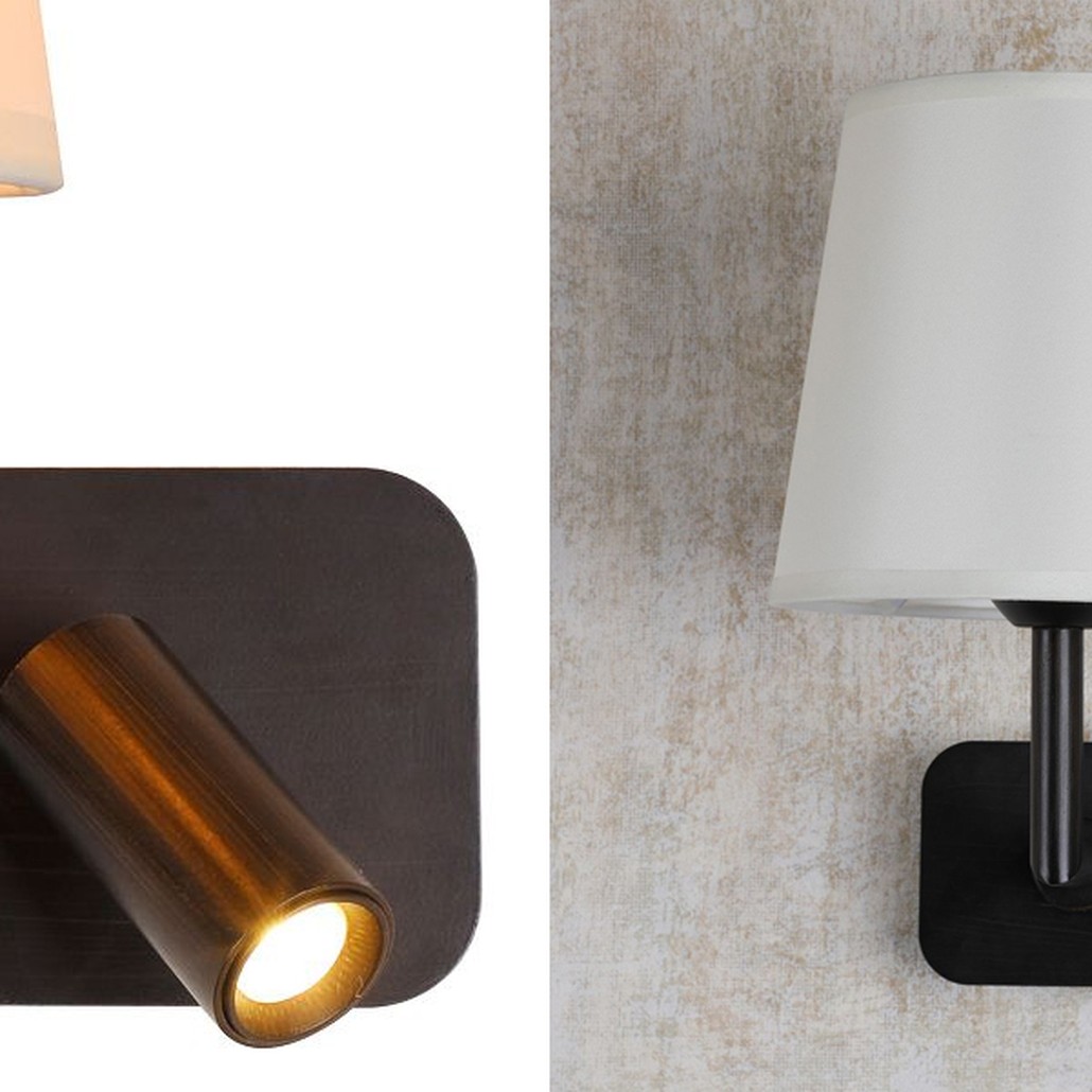 Бра с абажуром Trumpet Lamp Black 2 лампы