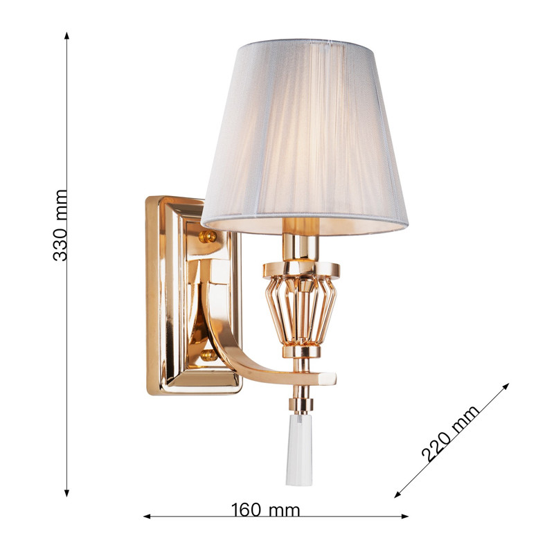Бра с абажуром из серых нитей Voile