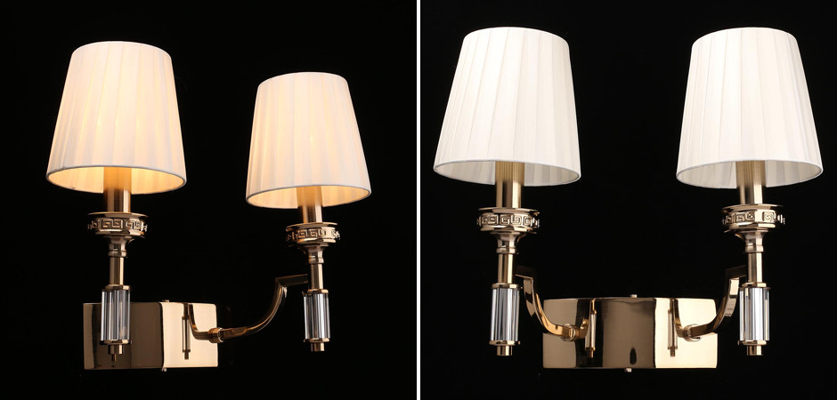 Бра с абажуром на 2 лампы Brolevbrus Бронза