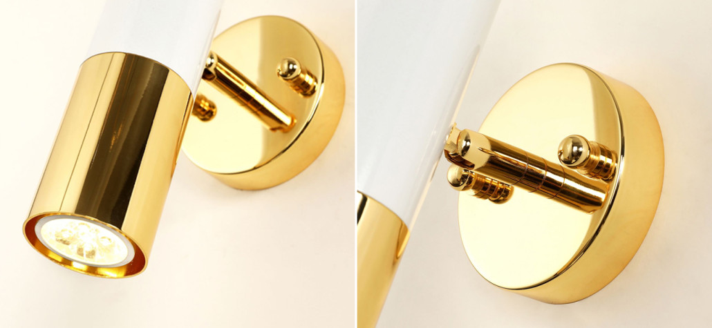 Бра с бело-золотым плафоном Delightfull