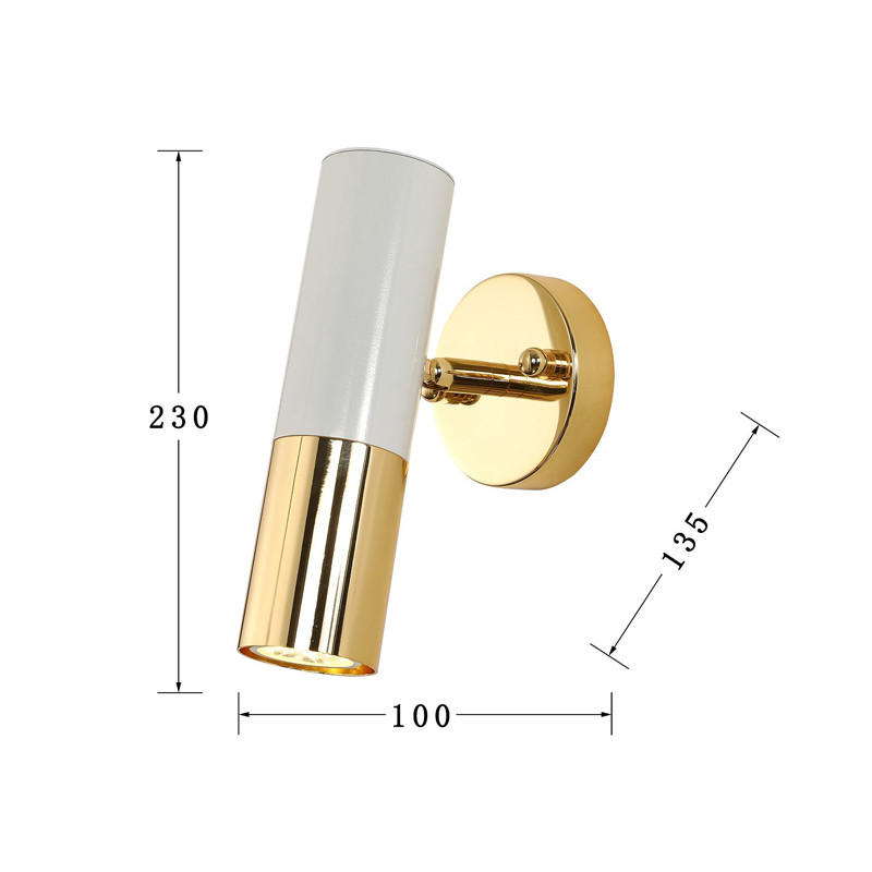 Бра с бело-золотым плафоном Delightfull