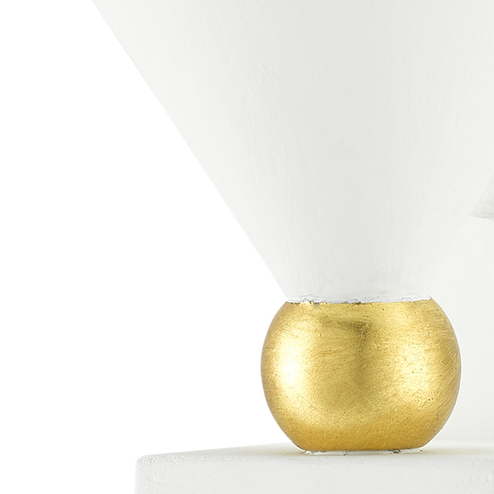 Бра с бело-золотыми плафоном в форме конуса Light Source