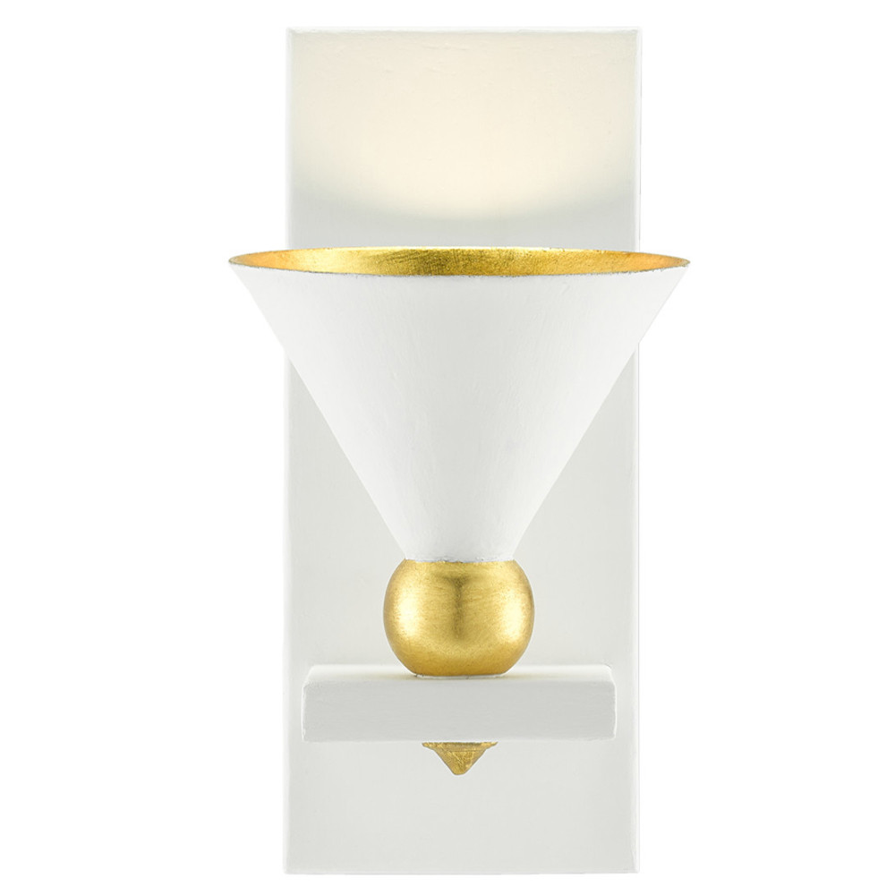 Бра с бело-золотыми плафоном в форме конуса Light Source