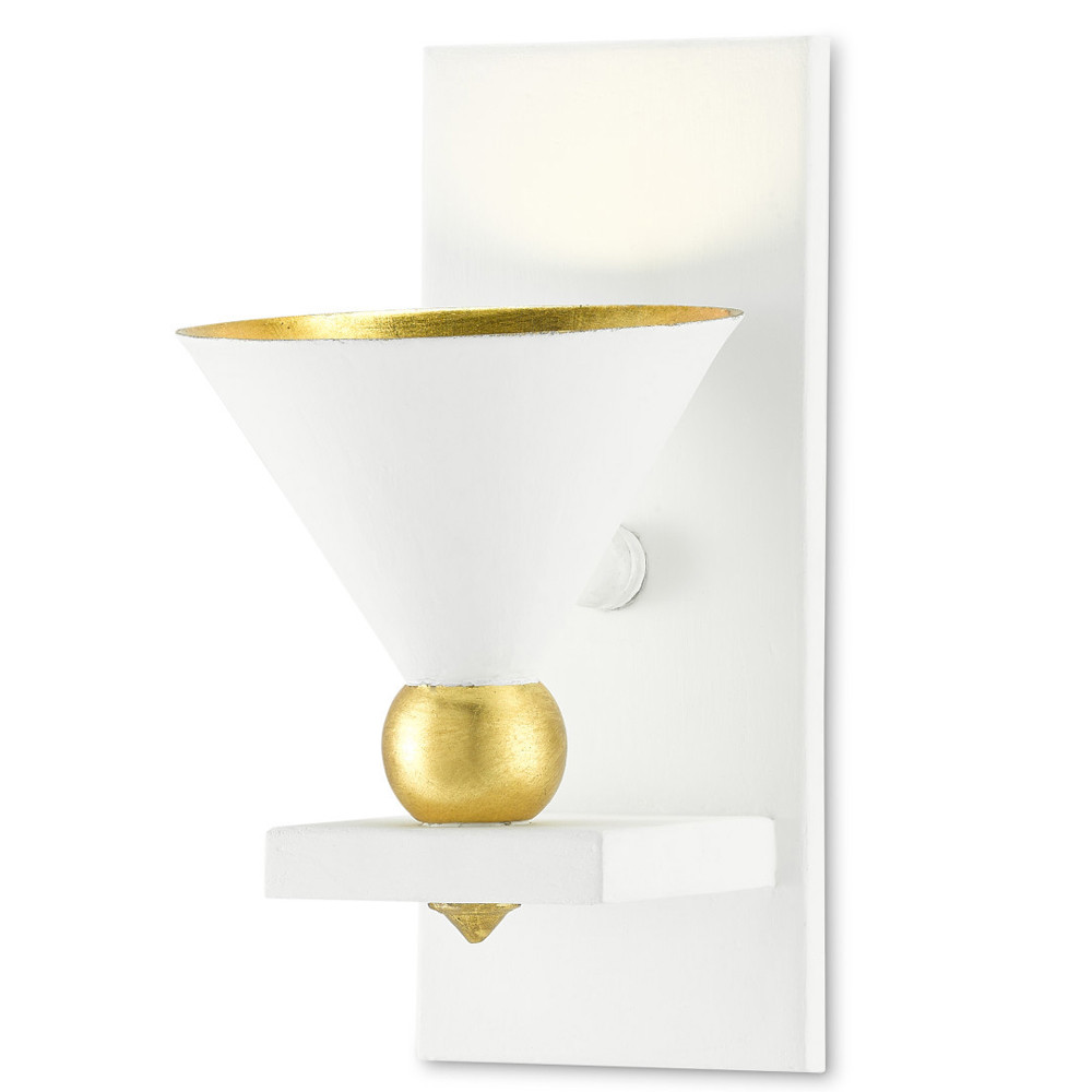Бра с бело-золотыми плафоном в форме конуса Light Source