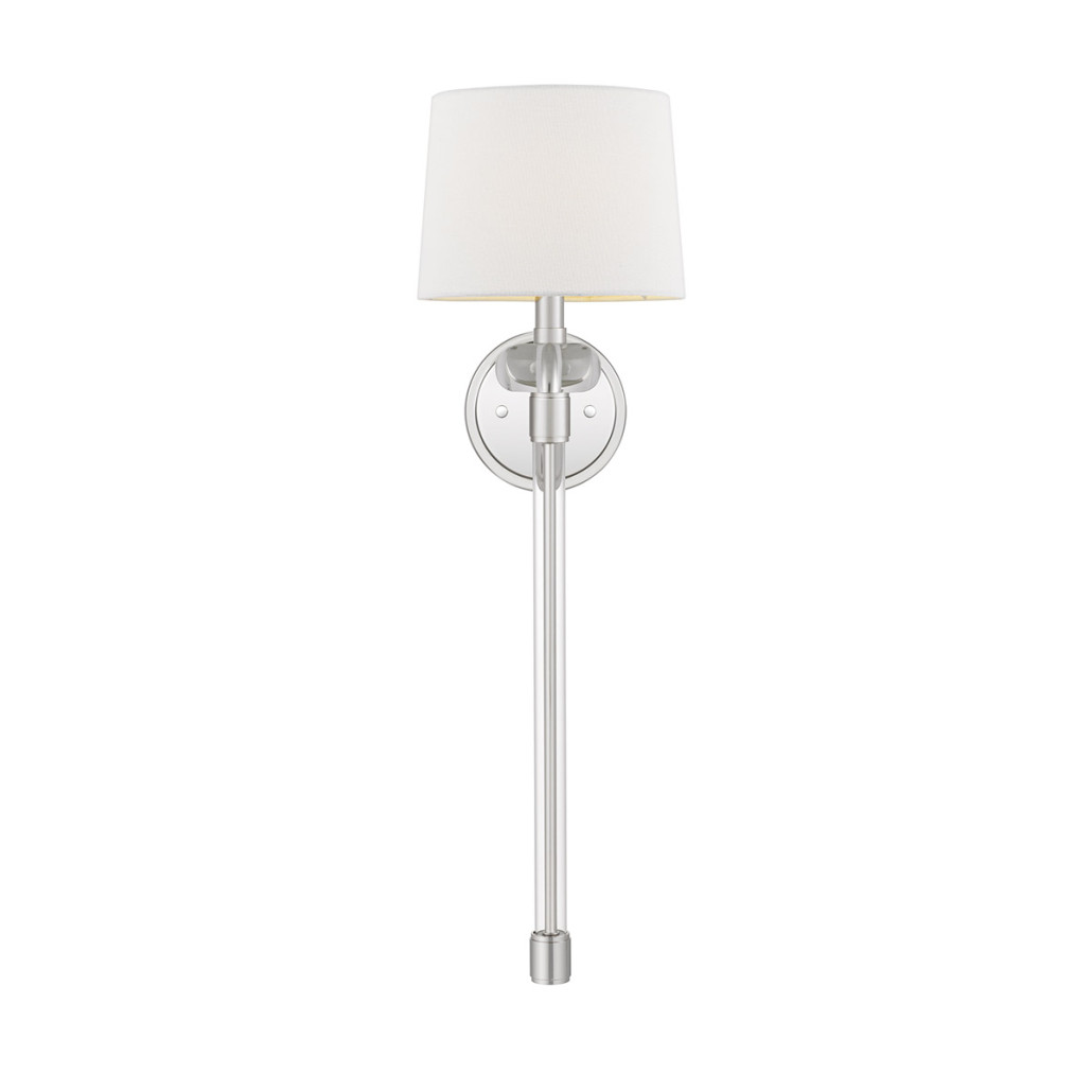 Бра с белым абажуром в форме конуса и прозрачным декоративным кольцом Quoizel