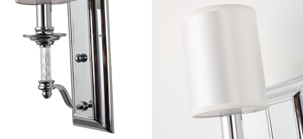 Бра с белым атласным плафоном Suspira