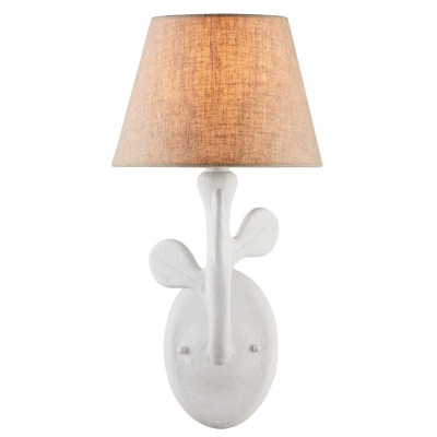 Бра с белым каркасом и тканевым абажуром Natural Stems