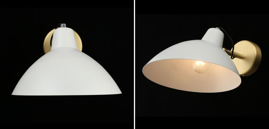 Бра с белым матовым плафоном Retro Light