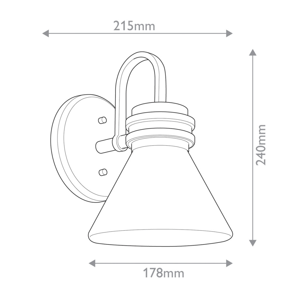 Бра с белым матовым плафоном в форме конуса Kichler