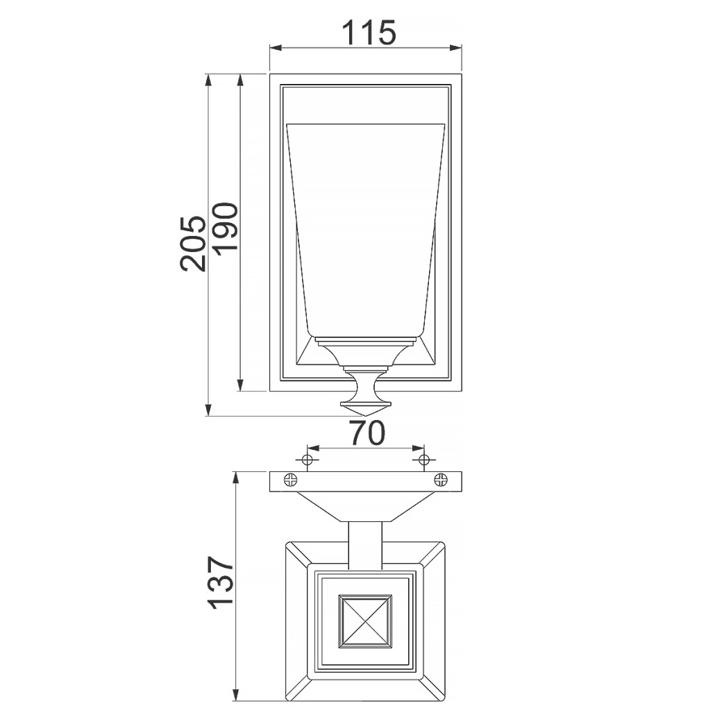 Бра с белым матовым плафоном на прямоугольном основании цвета хром Hinkley