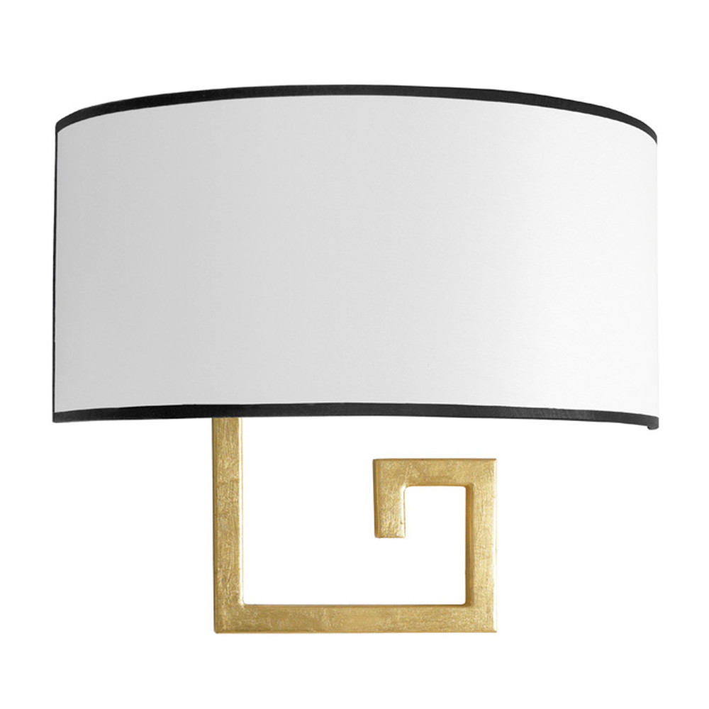 Бра с белым овальным абажуром с черной окантовкой Natural Concepts