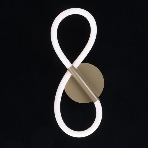 Бра с белым плафоном в форме восьмерки и круглым основанием Luke Lampco Tracer Lamp