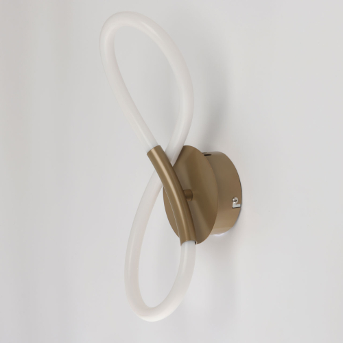Бра с белым плафоном в форме восьмерки и круглым основанием Luke Lampco Tracer Lamp