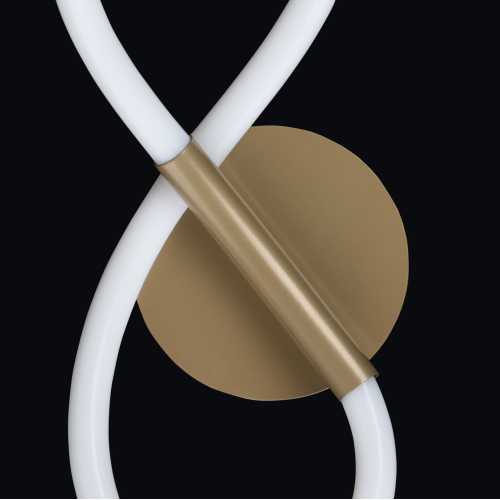 Бра с белым плафоном в форме восьмерки и круглым основанием Luke Lampco Tracer Lamp