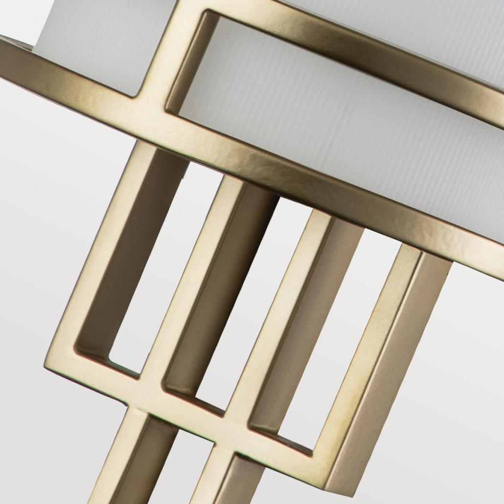 Бра с геометрическим каркасом и матовым белым цилиндрическим плафоном Feiss