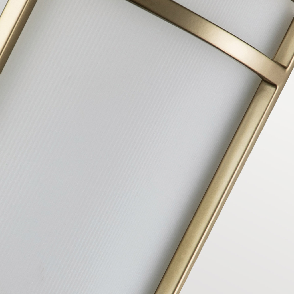 Бра с геометрическим каркасом и матовым белым цилиндрическим плафоном Feiss