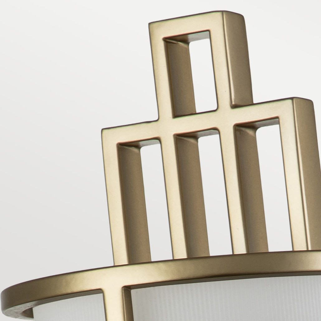 Бра с геометрическим каркасом и матовым белым цилиндрическим плафоном Feiss