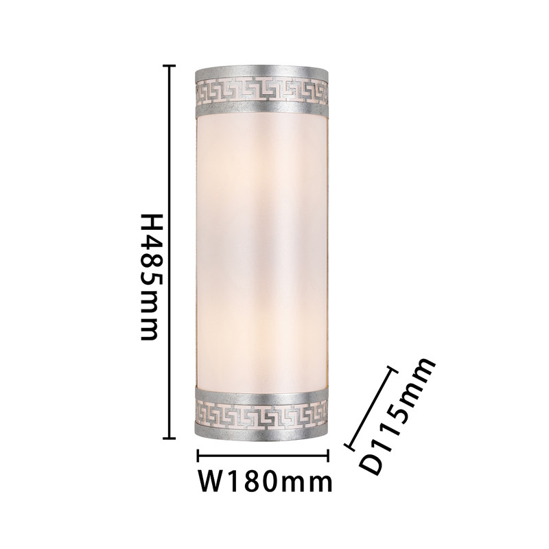 Бра с греческим орнаментом Miander Silver