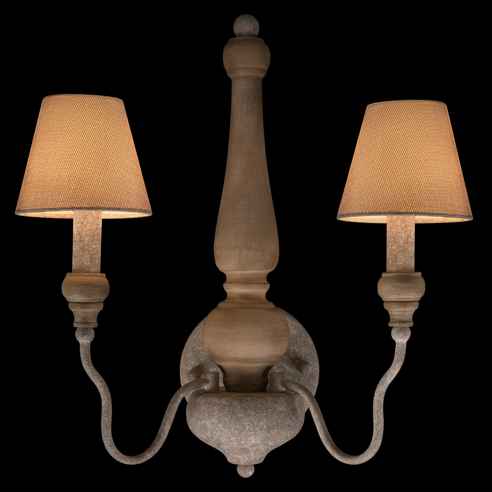 Бра с двумя конусовидными тканевыми абажурами Neighborhood