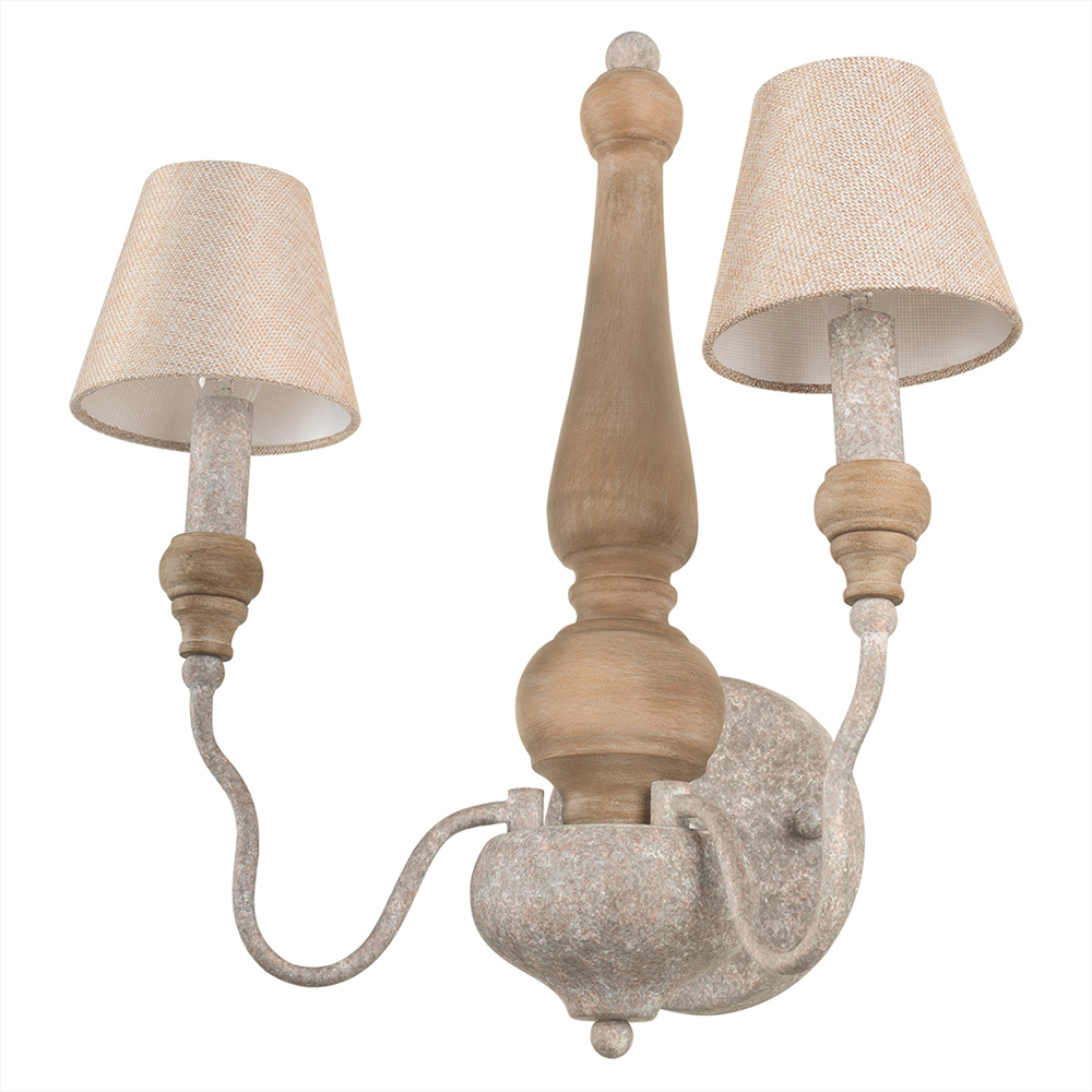 Бра с двумя конусовидными тканевыми абажурами Neighborhood