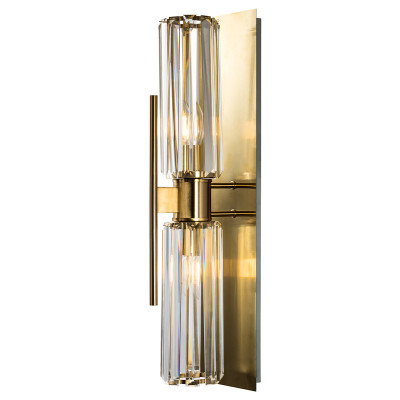 Бра с двумя хрустальными цилиндрическими плафонами Glass TUBE