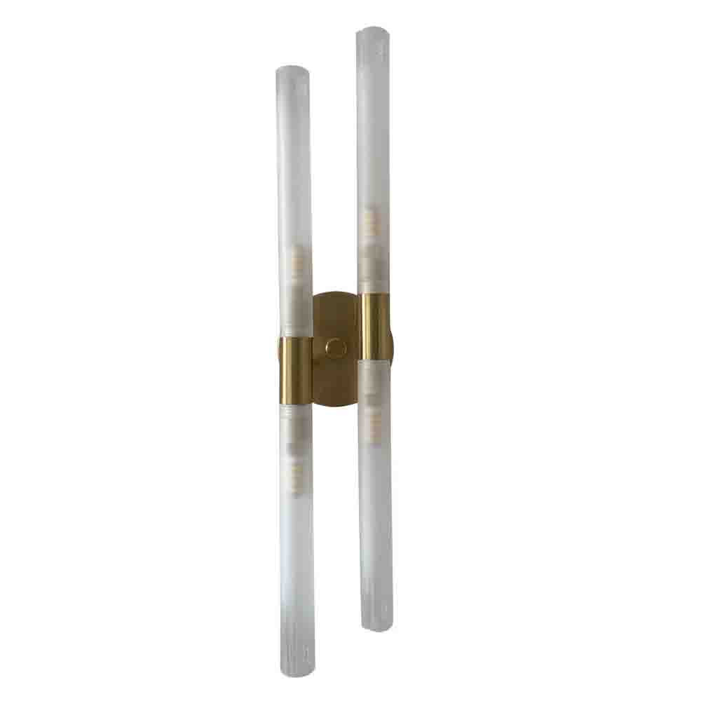 Бра с двумя цилиндрическими матовыми плафонами на круглом основании Delta Light