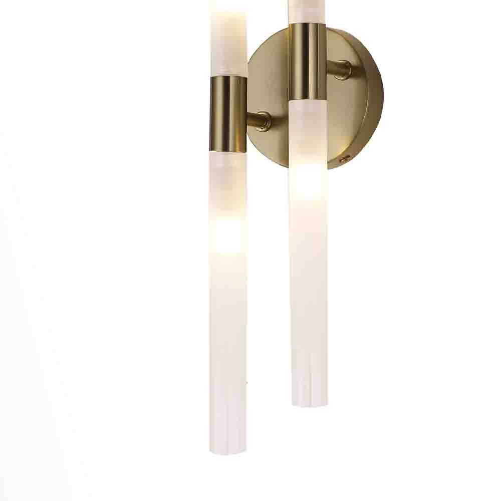 Бра с двумя цилиндрическими матовыми плафонами на круглом основании Delta Light