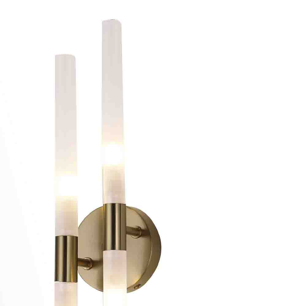 Бра с двумя цилиндрическими матовыми плафонами на круглом основании Delta Light