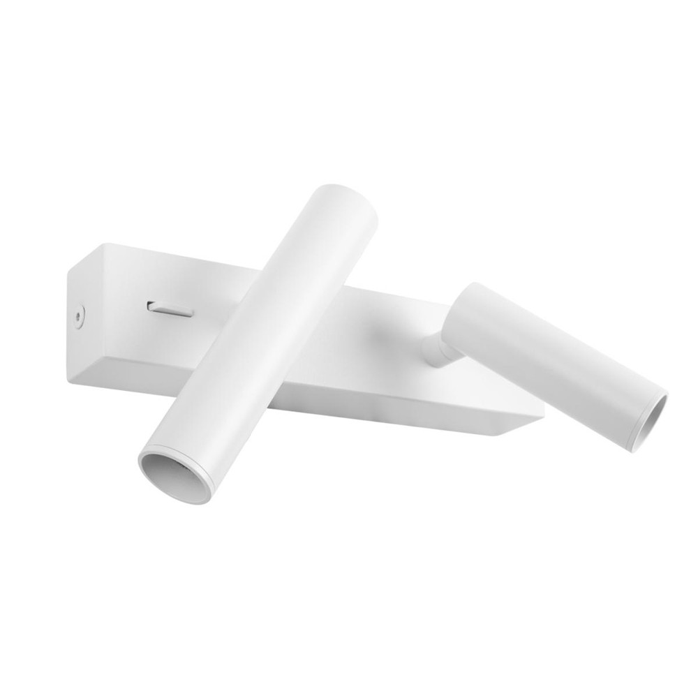 Бра с двумя цилиндрическими повортными спотами белого цвета Trumpet tube