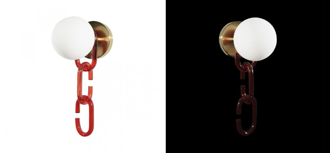 Бра с декоративной цепью Brooklyn Studio Red