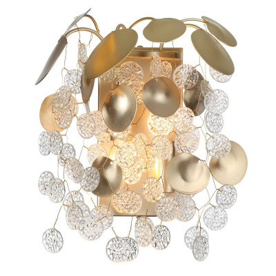 Бра с декоративными подвесками из прозрачного стекла в форме монеток FAIRYTREE Light