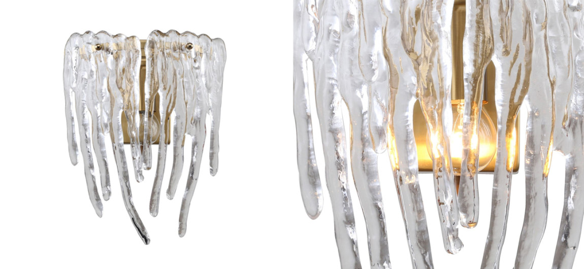 Бра с декором в виде сосулек  из стекла Drizzle