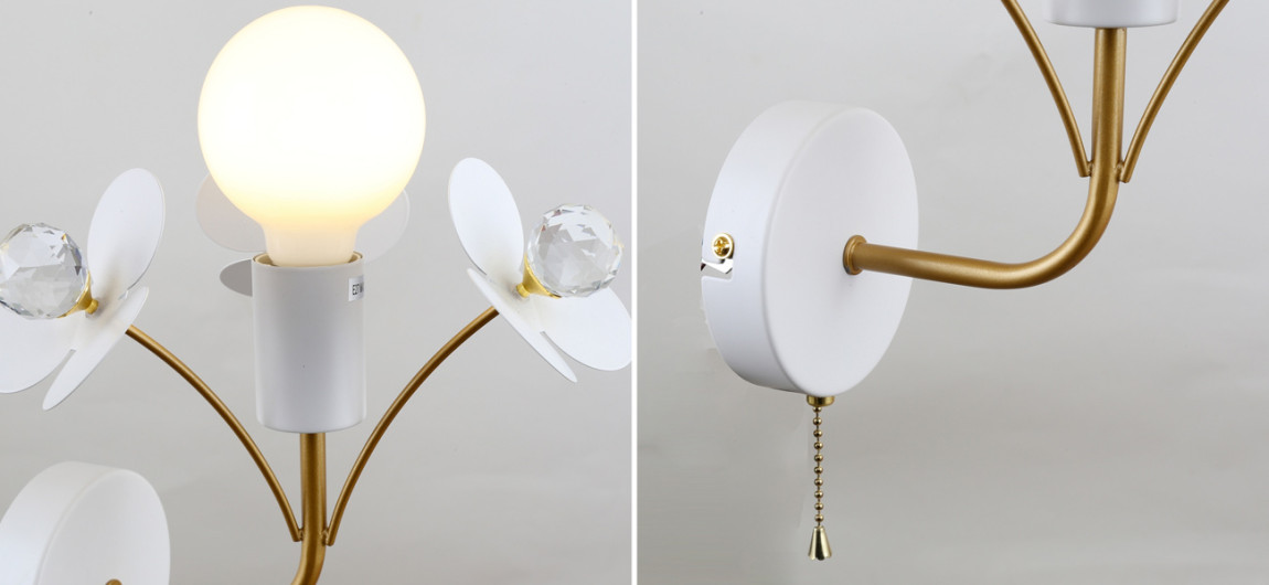 Бра с декором в виде цветов и хрустальными элементами MATISSE