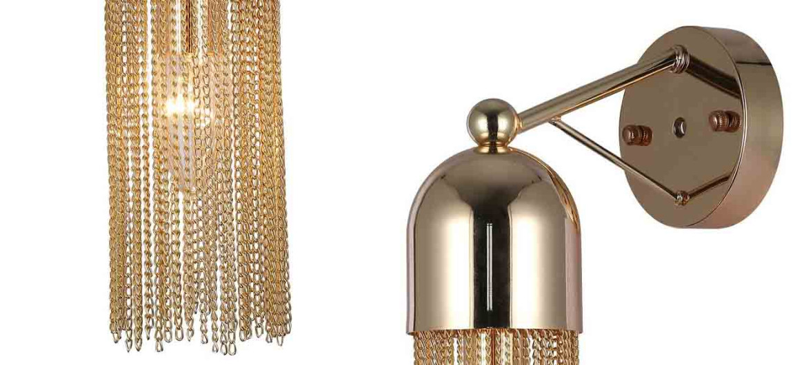 Бра с декором из цепочек ATLANTIS CHAIN